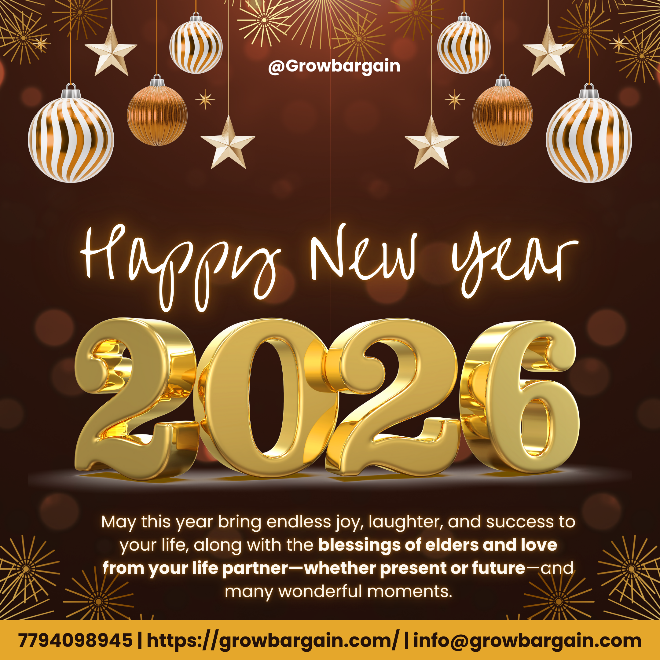 Happy New Year 2026  Growbargain Digital Solutions